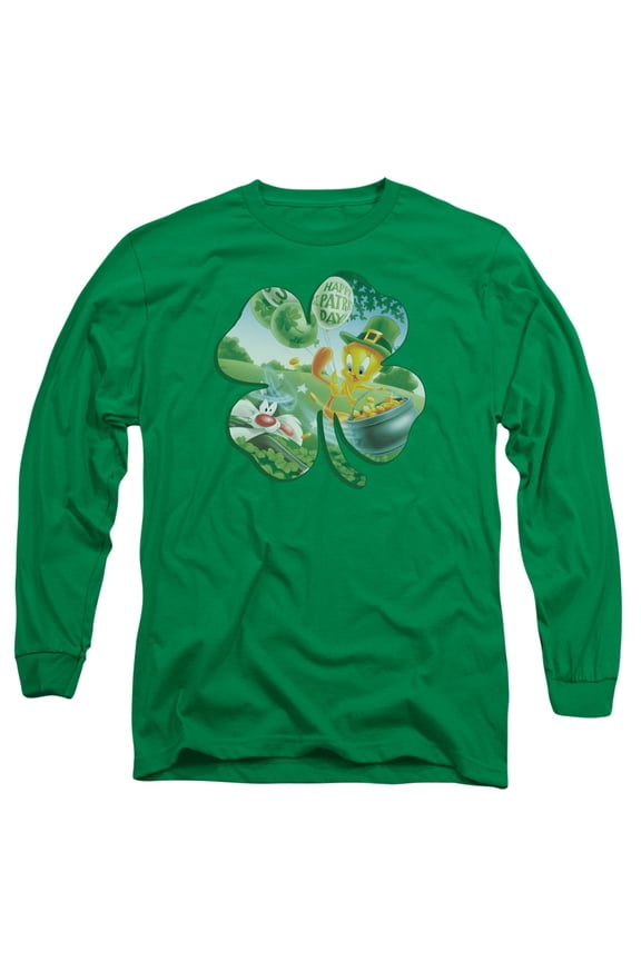 Looney Tunes - Tweety Shamrock - Long Sleeve Shirt - Large