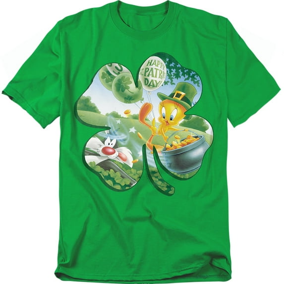 Looney Tunes T-Shirt Tweety Shamrock Unisex Graphic Tee For Men & Women