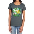 thumbnail image 1 of Looney Tunes Tweety Shamrock Women's T Shirt, Charcoal, X-Large, 1 of 6