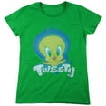 thumbnail image 1 of Looney Tunes Tweety Swirl Women's T Shirt, Kelly Green, Small, 1 of 6