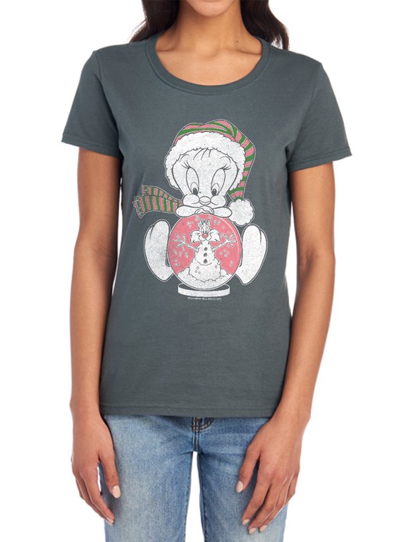 Tweey Globe Women's T Shirt, Charcoal, Small
