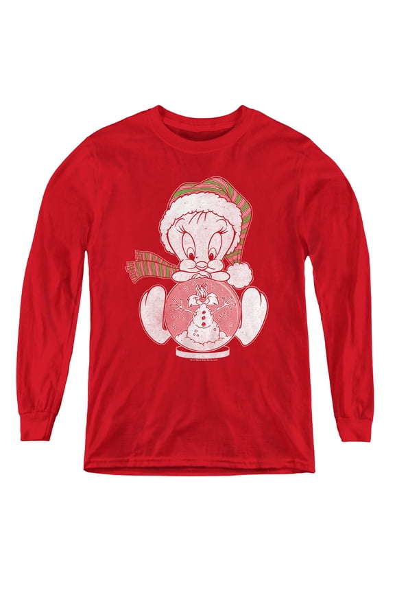 Looney Tunes - Tweey Globe - Youth Long Sleeve Shirt - Large