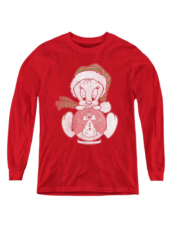 Looney Tunes - Tweey Globe - Youth Long Sleeve Shirt - Large