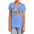 thumbnail image 1 of Looney Tunes Vampire Tweety Women's T Shirt, Carolina Blue, Medium, 1 of 6