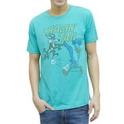 JUNK FOOD CLOTHING Looney Tunes Vintage Inspired Chasin' Tail Adult Lagoon Blue T-Shirt