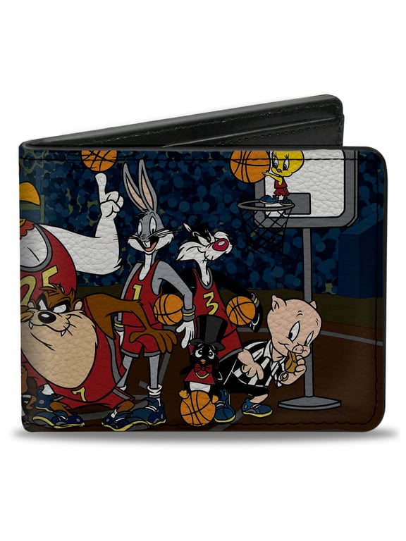 Looney Tunes Wallet, Bifold, Looney Tunes Basketball Team Referee, Vegan Leather