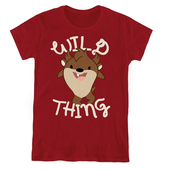 Looney Tunes Wild Thing Kid Women's T Shirt, Cardinal, 2X-Large