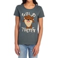 thumbnail image 1 of Looney Tunes Wild Thing Kid Women's T Shirt, Charcoal, Medium, 1 of 6