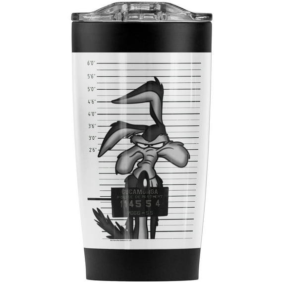 Looney Tunes Wile E. Coyote Busted Stainless Steel Tumbler 20 oz Coffee Travel Mug/Cup, Vacuum Insulated & Double Wall with Leakproof Sliding Lid | Great for Hot Drinks and Cold Beverages