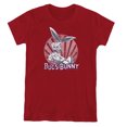 thumbnail image 1 of Looney Tunes Wishful Thinking Women's T Shirt, Cardinal, Medium, 1 of 6