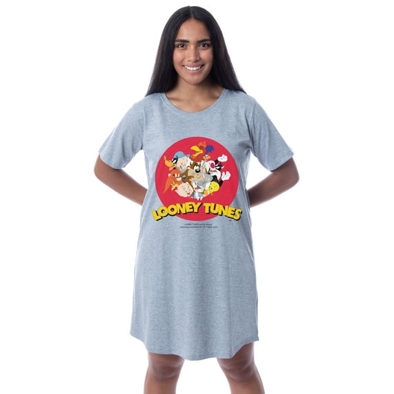 Looney Tunes Womens' Characters Bugs Bunny Nightgown Sleep Pajama Dress