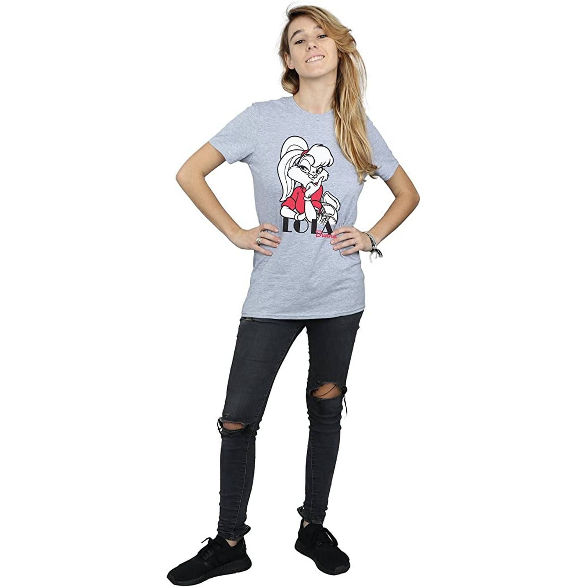 Looney Tunes Womens Classic Lola Boyfriend T-Shirt Bunny