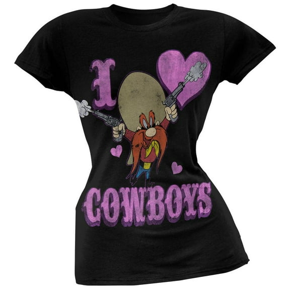 Looney Tunes - Yosemite I Heart Cowboys Juniors T-Shirt - Small