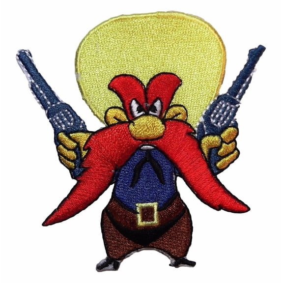 Looney Tunes Yosemite Sam Yellow Hat 2 3/4 " Embroidered Iron On Patch