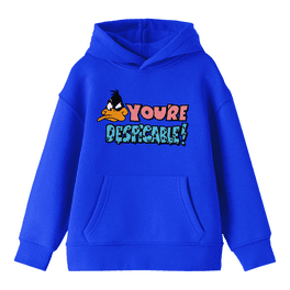 Looney Tunes Angry Daffy Duck Youth Black Graphic Hoodie Large Walmart