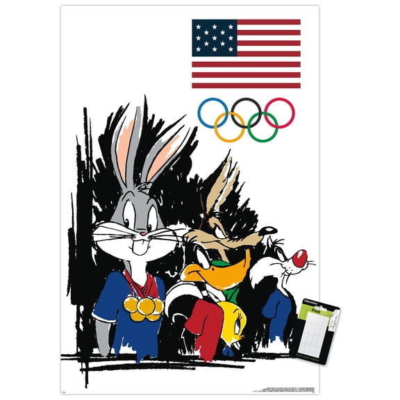 Looney Tunes x Team USA - Gold Medal Champs Wall Poster, 22.375" x 34"