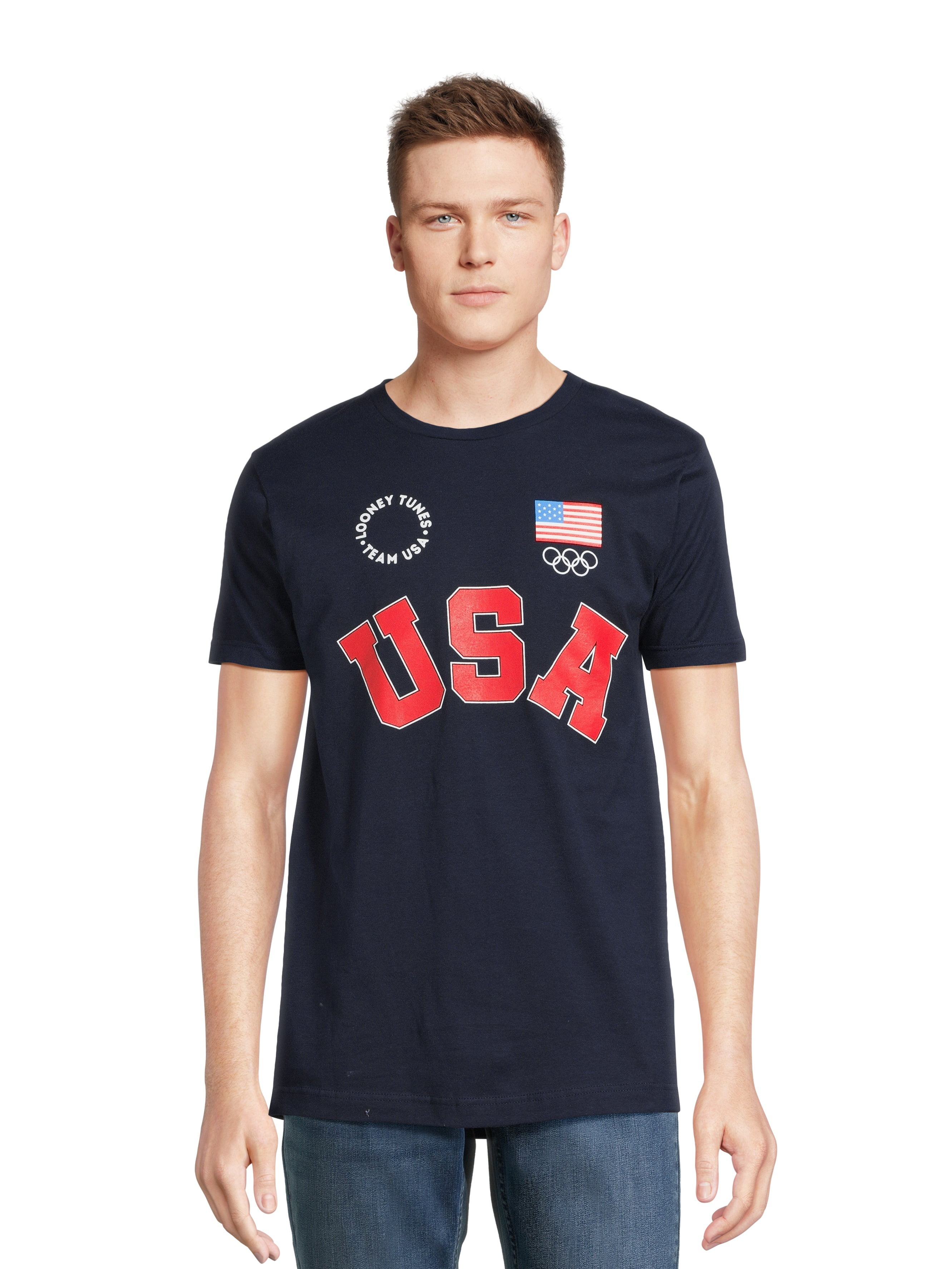 Looney Tunes x Team USA Men's & Big Men's Graphic Tee Shirt, Sizes S-3XL