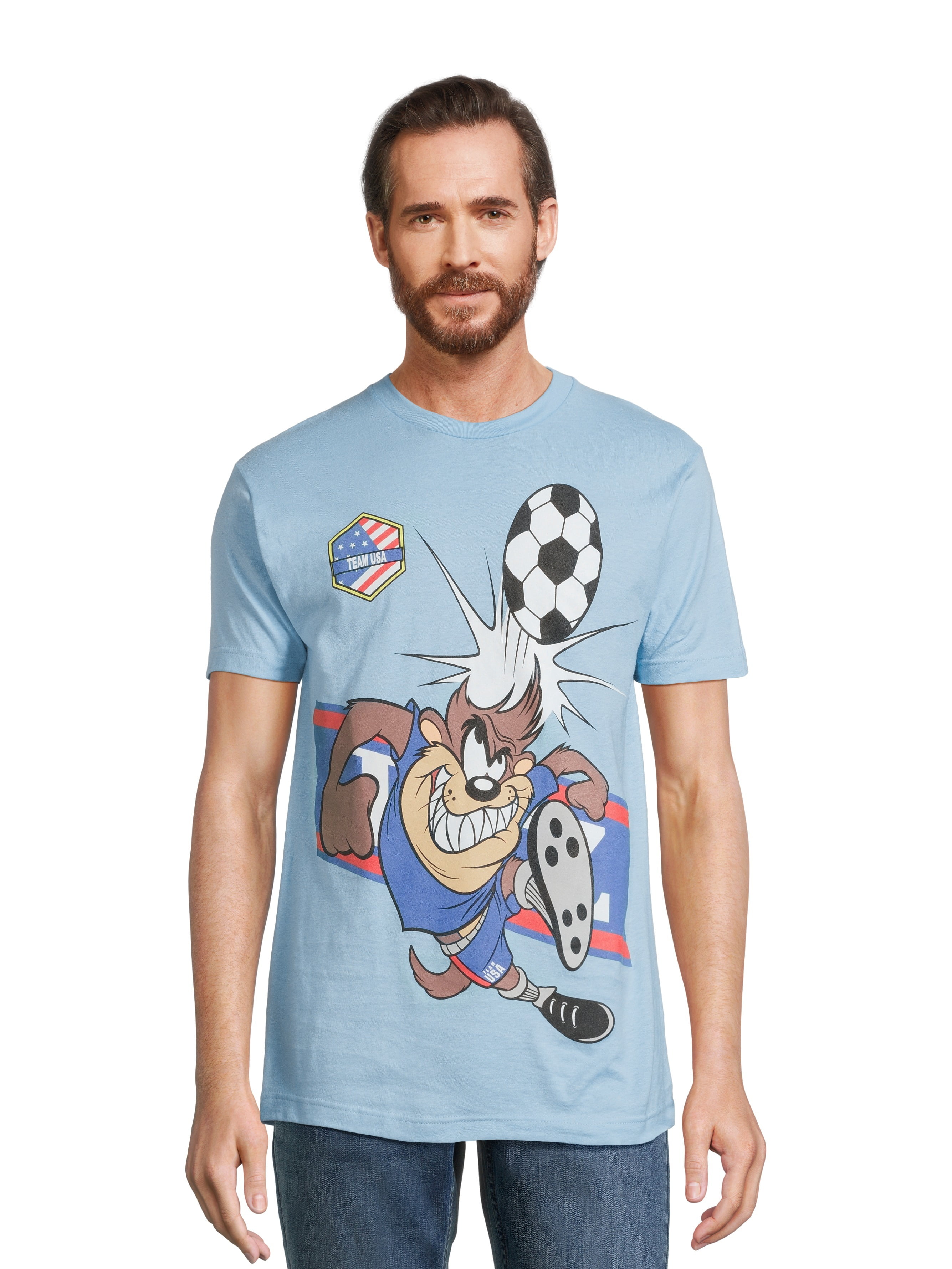 Looney Tunes Team USA Soccer Taz Tee - men's Graphic Shirt