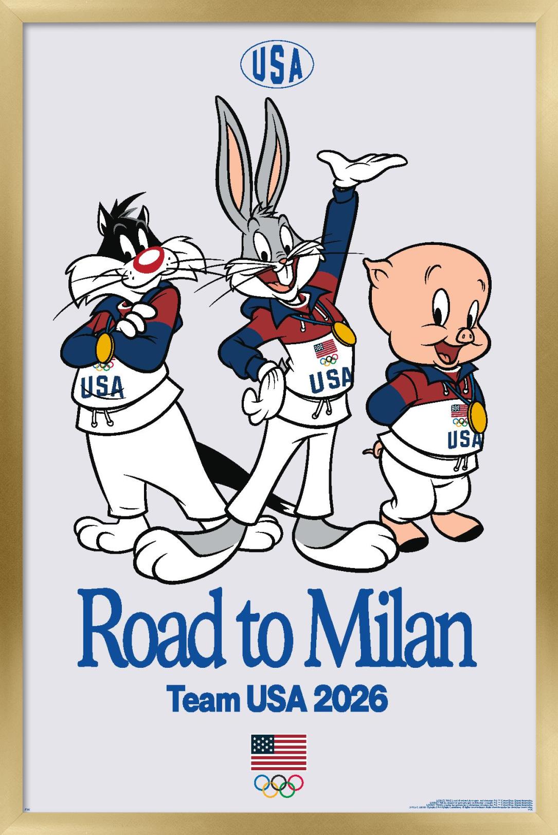 Calendrier Mural 2026 Looney Tunes – Grand Format 30x60 Cm – De Janvier à Décembre – Multilingue – Papier épais 140g