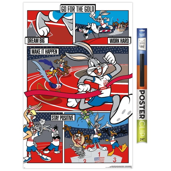 Looney Tunes x Team USA - Track and Field Wall Poster, 22.375" x 34"