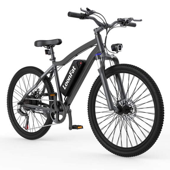LoonFat 27.5-inch adult electric bicycle, 750W peak motor, 50-mile range, 25 mph, 48V 10.4Ah battery electric mountain bike, 7-speed electric bike, lockable suspension fork, UL2849