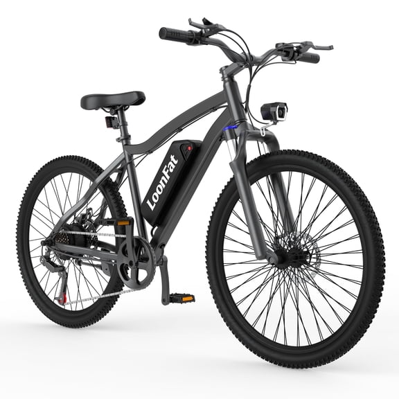 LoonFat 27.5-inch adult electric bicycle, 750W peak motor, 50-mile range, 25 mph, 48V 10.4Ah battery electric mountain bike, 7-speed electric bike, lockable suspension fork, UL2849