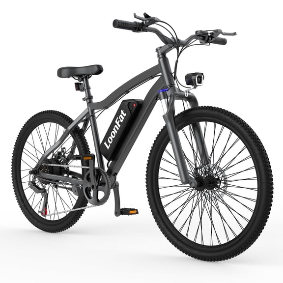 LoonFat 27.5-inch adult electric bicycle, 750W peak motor, 50-mile range, 25 mph, 48V 10.4Ah battery electric mountain bike, 7-speed electric bike, lockable suspension fork, UL2849