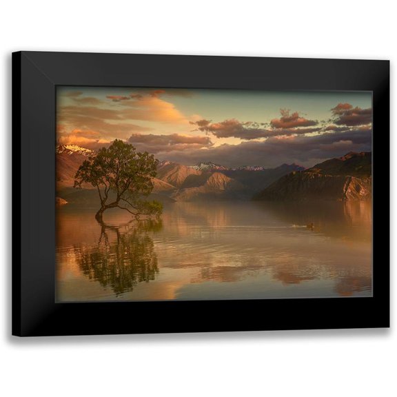 Loong, Stanley 14x11 Black Modern Framed Museum Art Print Titled - Lone Tree Not Alone