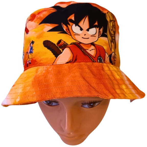 Loonyx Unisex Kids Orange Dragon Ball Z  Bucket Hat, Sun Protection, Ages 5-10