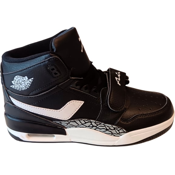 Loonyx Women's Black Lace-Up Sport High-Top Stylish Sneakers, Size 7