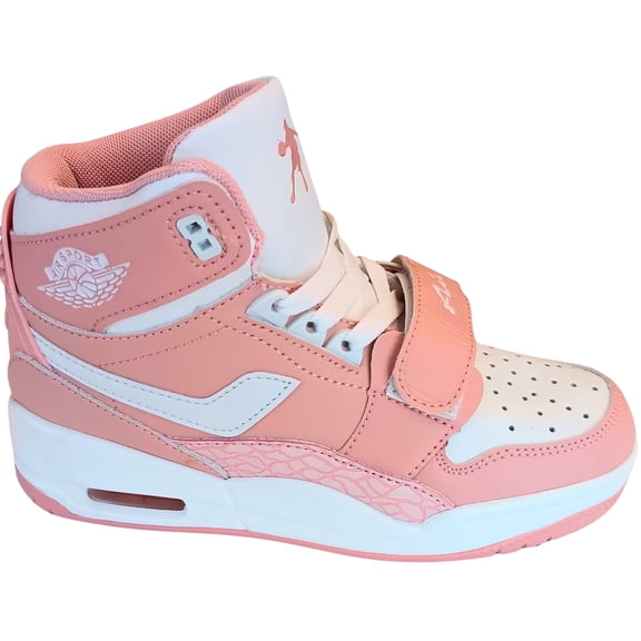 Loonyx Women's Light Pink Lace-Up Sport High-Top Stylish Sneakers, Size 5