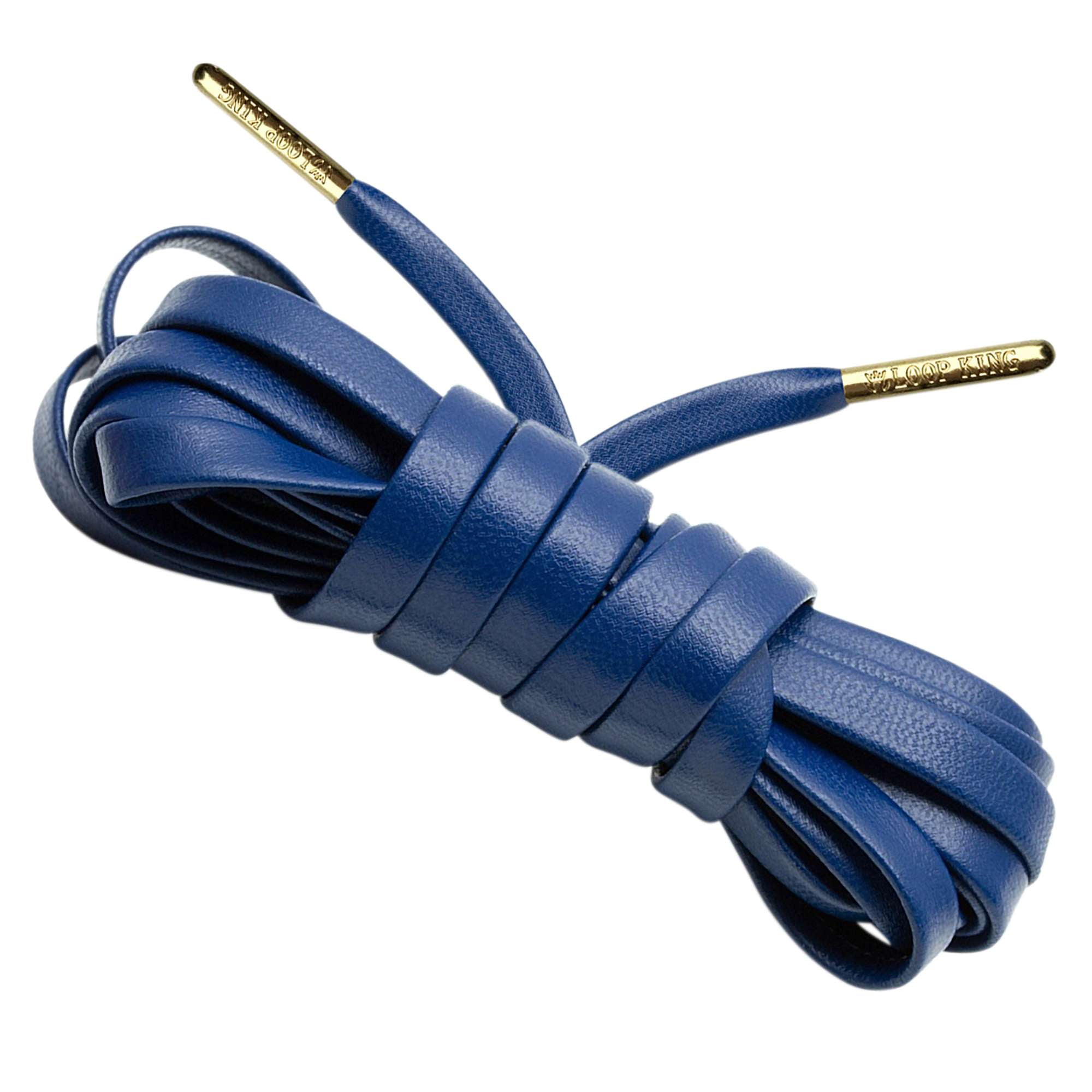Navy blue leather shoe laces best sale