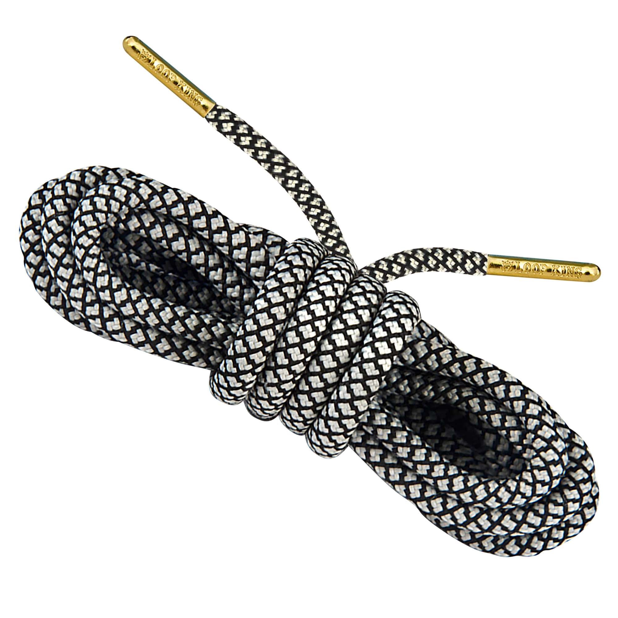 Loop King Laces Rope Shoe Laces with Metal Aglet Tips for Men Women