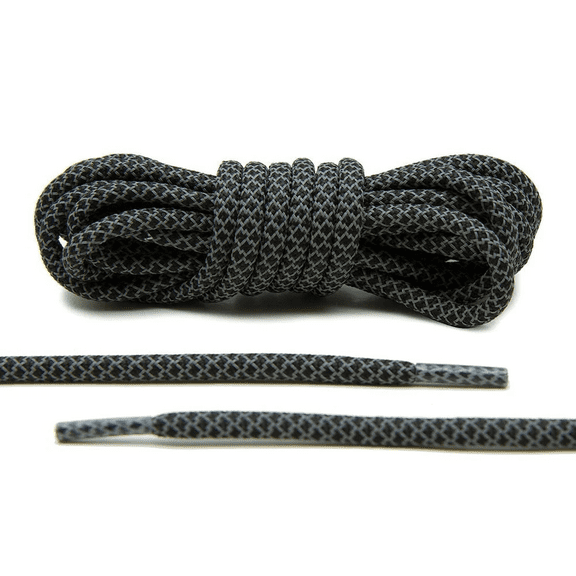 Loop King Shoe Laces - Durable Laces for Sneakers - Perfect for Athletic Adults and Kid - Black + Clear Plastic Tips - 140cm