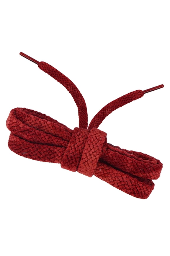 Loop King Shoe Laces- Premium Flat Cotton Laces for Sneakers with Durable Plastic Tips - Perfect for Athletic Adults and Kid - Red Vintage Fade + Clear Plastic Tips + Clear Plastic Tips - 1 Pair inch