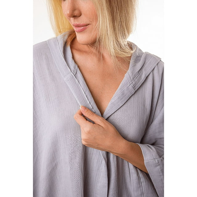 Loop Linen Muslin Robe With GIFT SHORT I Womens Muslin Robe Set For Women Lightweight Muslin Robe I 2 Layers Muslin I Muslin Robe Set
