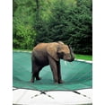 thumbnail image 1 of Loop-Loc Swimming Pool Cover. Safety Pool Cover for Pool Size: 14 x 28 + 4 x 8 Shape: Rectangle Including Extension .Super Dense II Mesh Stock Aqua-Xtreme Green. Item ID 7022, 1 of 5