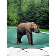 thumbnail image 1 of Loop-Loc Swimming Pool Cover. Safety Pool Cover for Pool Size: 14 X 28 Shape: Rectangle .Super Dense II Mesh Green Ultra Loc No Drains. Item ID 502, 1 of 5
