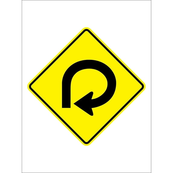 Loop Road Sign Metal Tin Sign 8x12 Inches Caution Danger Safety Security Warning Notice Signs