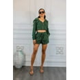 thumbnail image 1 of Loop Terry Zip Up Cropped Hoodie and Drawstring Waist Shorts Set, 1 of 9
