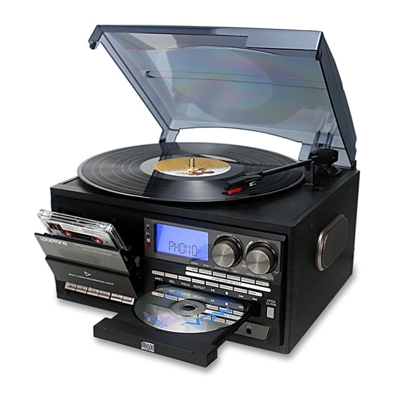 Open Box LoopTone Vinyl Record Player Bluetooth in/out Turntable CD Tape Radio USB Recorder Aux in RCA Out