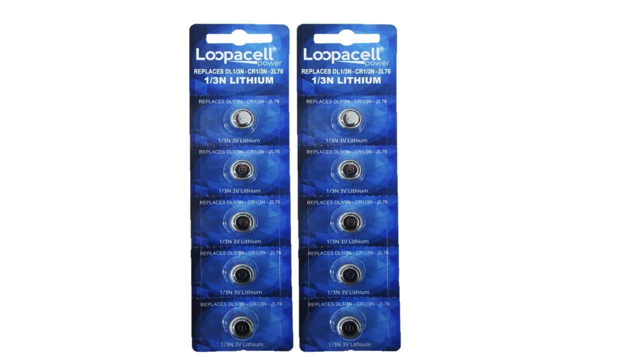 Loopacell 1/3N Battery Replacement for DL1/3N CR1/3N 3V Lithium Battery
