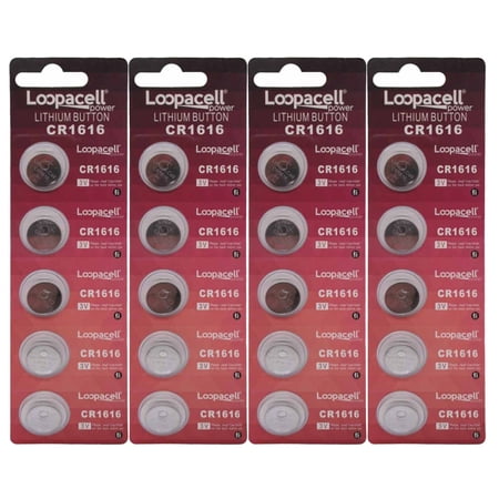 Loopacell 20 x CR1616 DL1616 ECR1616 BR1616 KCR1616 LM1616 CD1616 Batteries