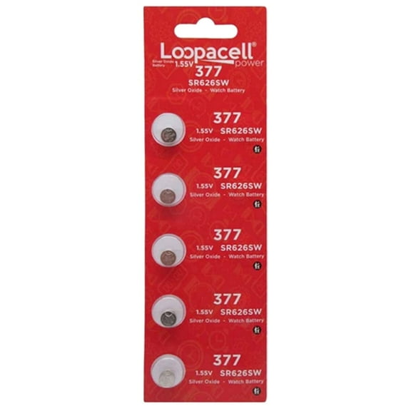 Loopacell 377/376 Watch Silver Oxide Batteries (Pack of 5)