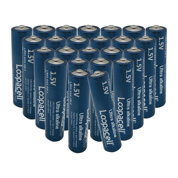 Loopacell AAA Alkaline Batteries 1.5V (Pack of 24)