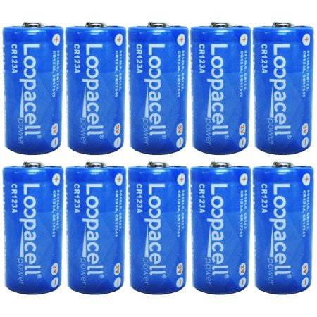 Loopacell CR123A 123 3V Lithium 10 Batteries