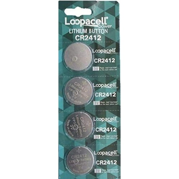 Loopacell CR2412 CR 2412 Lithium 3V 4 Batteries