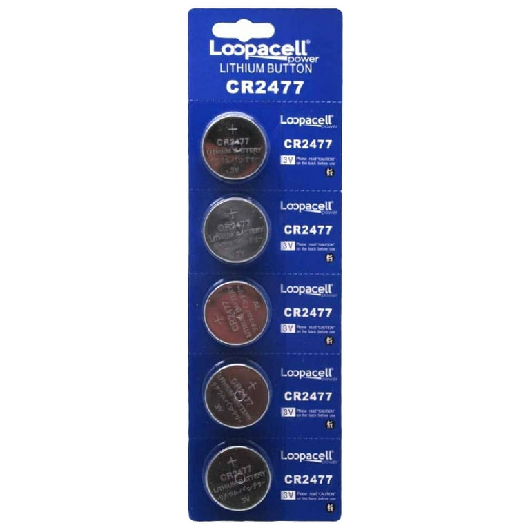 Loopacell CR2477 3V Lithium Cell Batteries (Pack of 5) 
