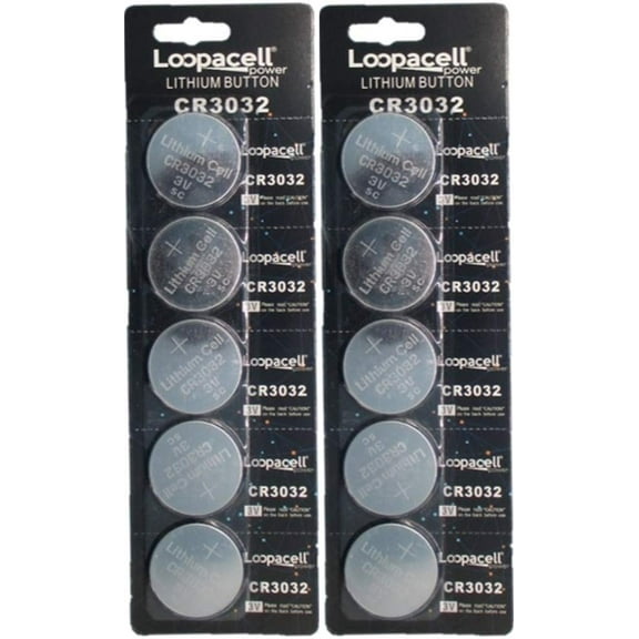 Loopacell CR3032 CR 3032 Lithium 3V 10 Batteries