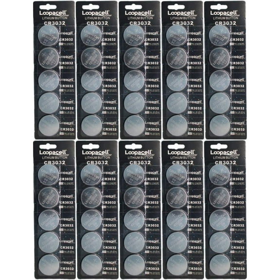 Loopacell CR3032 CR 3032 Lithium 3V 50 Batteries